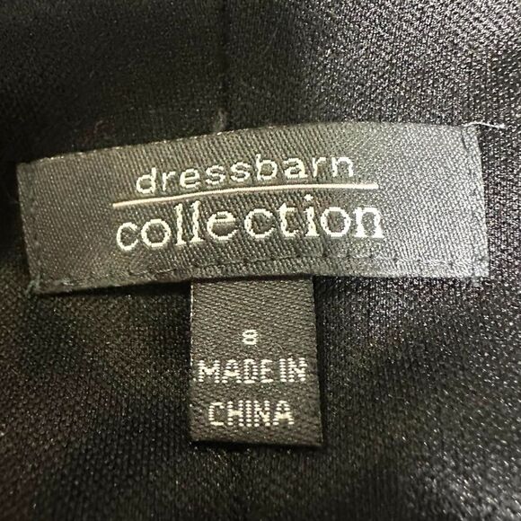 DRESSBARN 2000s Y2K Black Beaded Cowl Neck Cocktail Party Dress Women 8 Goth 90s - Picture 6 of 7